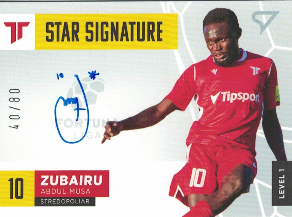 Abdul Musa Zubairu Trencin SportZoo Fortuna Liga 2021/22 Star Signature Level 1 /80 #S1-AZ