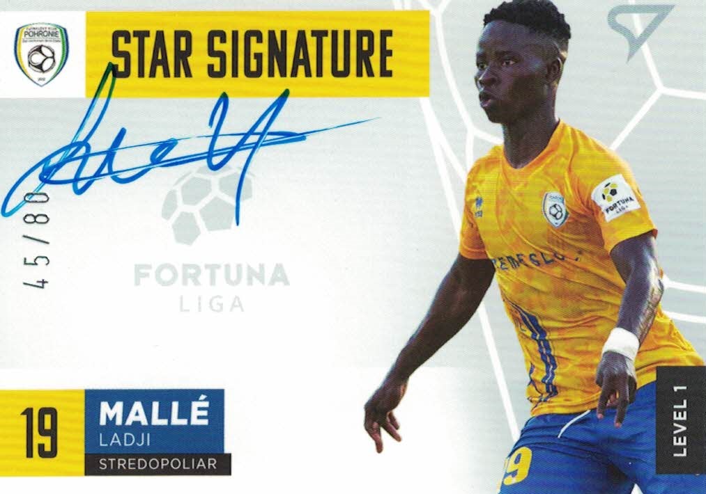 Ladji Malle Pohronie SportZoo Fortuna Liga 2021/22 Star Signature Level 1 /80 #S1-MA
