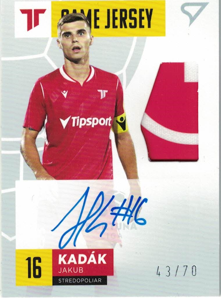 Jakub Kadak Trencin SportZoo Fortuna Liga 2021/22 Game Jersey Auto /70 #GJ-JK