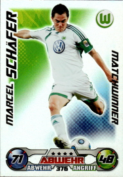 Marcel Schafer VfL Wolfsburg 2009/10 Topps MA Bundesliga Match Winner #376
