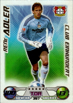 Rene Adler Bayer 04 Leverkusen 2009/10 Topps MA Bundesliga Club Einhundert #397