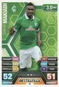 Cedrick Makiadi Werder Bremen 2014/15 Topps MA Bundesliga #46