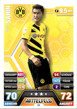 Nuri Sahin Borussia Dortmund 2014/15 Topps MA Bundesliga #64