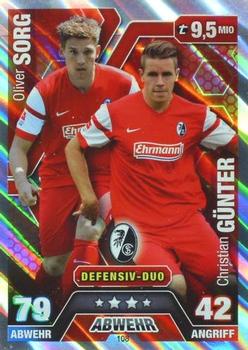 Oliver Sorg / Christian Gunter SC Freiburg 2014/15 Topps MA Bundesliga Duo #108
