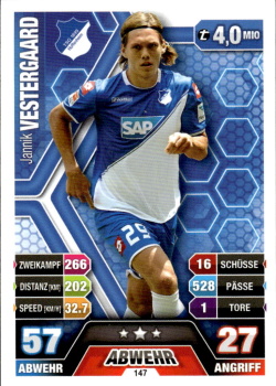 Jannik Vestergaard TSG 1899 Hoffenheim 2014/15 Topps MA Bundesliga #147