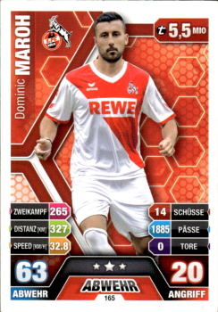 Dominic Maroh 1. FC Koln 2014/15 Topps MA Bundesliga #165