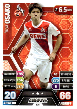 Yuya Osako 1. FC Koln 2014/15 Topps MA Bundesliga #176