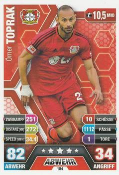 Omer Toprak Bayer 04 Leverkusen 2014/15 Topps MA Bundesliga #184