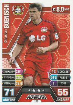 Sebastian Boenisch Bayer 04 Leverkusen 2014/15 Topps MA Bundesliga #186