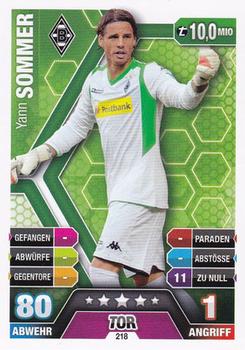Yann Sommer Borussia Monchengladbach 2014/15 Topps MA Bundesliga #218