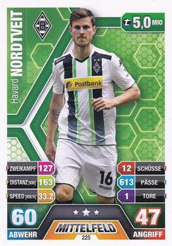 Havard Nordtveit Borussia Monchengladbach 2014/15 Topps MA Bundesliga #225