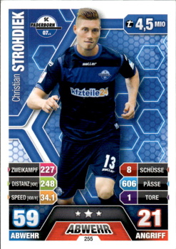 Christian Strohdiek SC Paderborn 2014/15 Topps MA Bundesliga #255