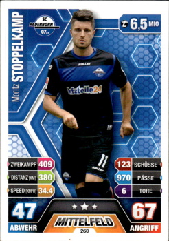 Moritz Stoppelkamp SC Paderborn 2014/15 Topps MA Bundesliga #260