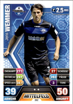 Jens Wemmer SC Paderborn 2014/15 Topps MA Bundesliga #262
