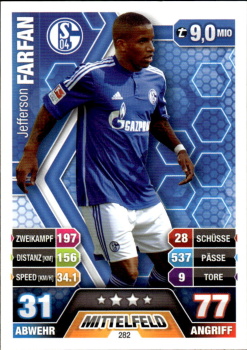 Jefferson Farfan Schalke 04 2014/15 Topps MA Bundesliga #282