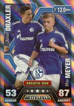 Julian Draxler / Max Meyer Schalke 04 2014/15 Topps MA Bundesliga Duo #288