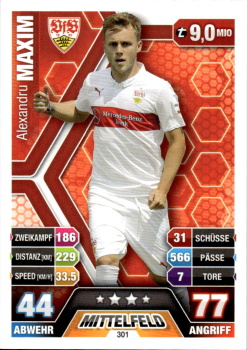Alexandru Maxim VfB Stuttgart 2014/15 Topps MA Bundesliga #301