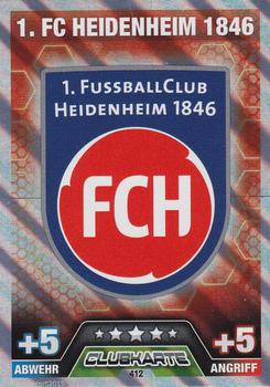 Club Logo Heidenheim 1846 2014/15 Topps MA Bundesliga Logo #412