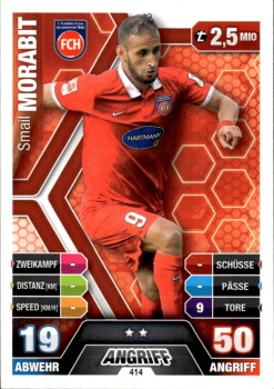 Smail Morabit Heidenheim 1846 2014/15 Topps MA Bundesliga #414