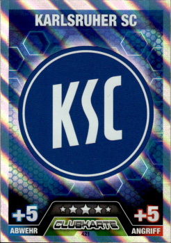 Club Logo Karlsruher SC 2014/15 Topps MA Bundesliga Logo #421