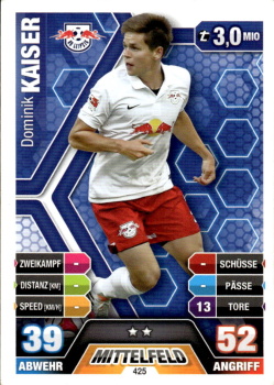 Dominik Kaiser RB Leipzig 2014/15 Topps MA Bundesliga #425