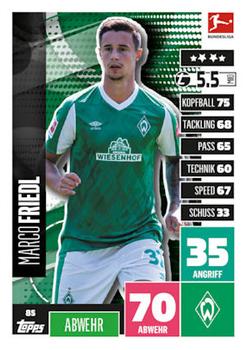 Marco Friedl Werder Bremen 2020/21 Topps MA Bundesliga #85