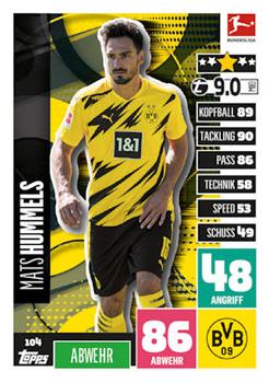 Mats Hummels Borussia Dortmund 2020/21 Topps MA Bundesliga #104