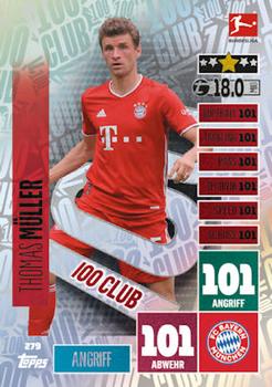 Thomas Muller Bayern Munchen 2020/21 Topps MA Bundesliga 100 Club #279