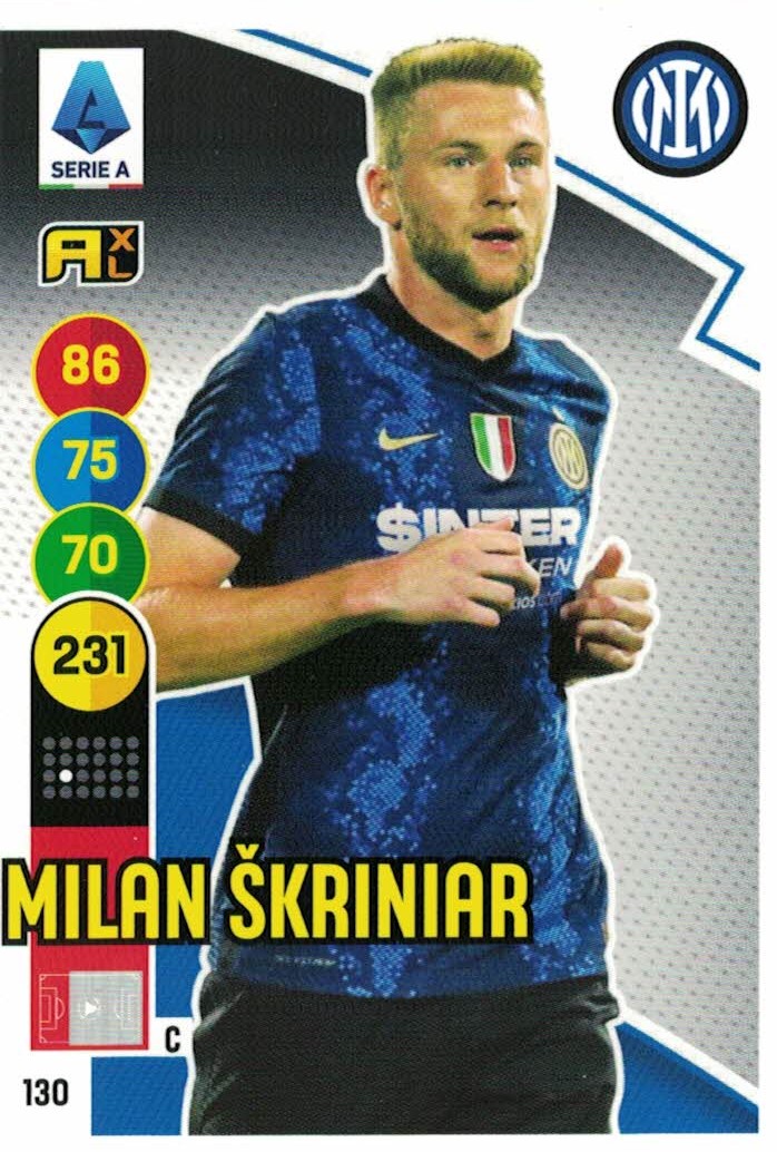 Milan Skriniar Internazionale Milano 2021/22 Panini Calciatori Adrenalyn XL #130