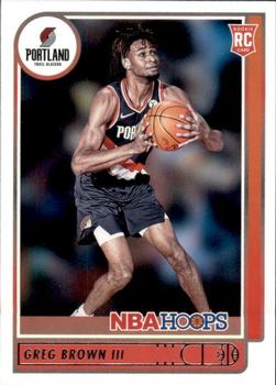 Greg Brown III Portland Trail Blazers 2021/22 Panini Hoops NBA Base Rookies #226