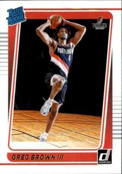 Greg Brown III Portland Trail Blazers 2021/22 Panini Donruss Basketball Base Rated Rookie #245