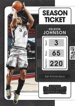 Keldon Johnson San Antonio Spurs 2021/22 Panini Contenders Basketball Season Ticket #1