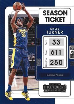 Myles Turner Indiana Pacers 2021/22 Panini Contenders Basketball Season Ticket #12