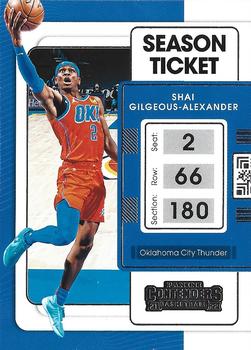 Shai Gilgeous-Alexander Oklahoma City Thunder 2021/22 Panini Contenders Basketball Season Ticket #85