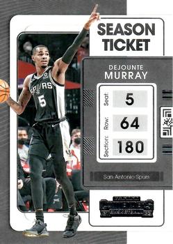 Dejounte Murray San Antonio Spurs 2021/22 Panini Contenders Basketball Season Ticket #89