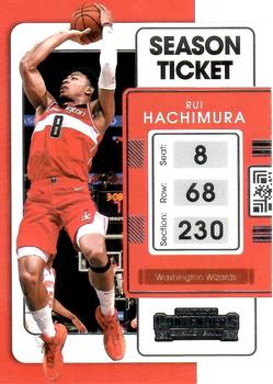 Rui Hachimura Washington Wizards 2021/22 Panini Contenders Basketball Season Ticket #91