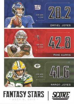 Jones/Jones/Evans Packers/Giants/Buccaneers 2020 Panini Score Fan. Stars #FS-DMA