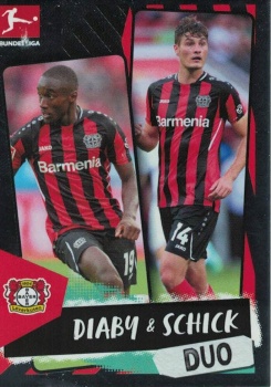 Patrik Schick/Diaby Bayer 04 Leverkusen samolepka Bundesliga 2021/22 Duo #301