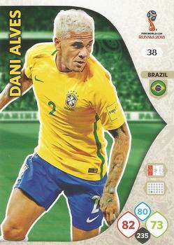 Dani Alves Brazil Panini 2018 World Cup #38