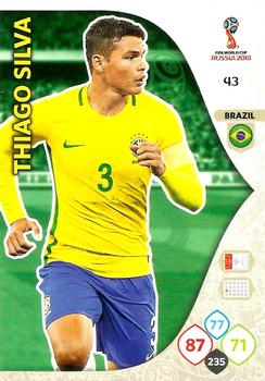 Thiago Silva Brazil Panini 2018 World Cup #43