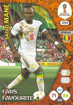 Sadio Mane Senegal Panini 2018 World Cup Fans' Favourite #394