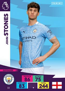 John Stones Manchester City 2020/21 Panini Adrenalyn XL #33