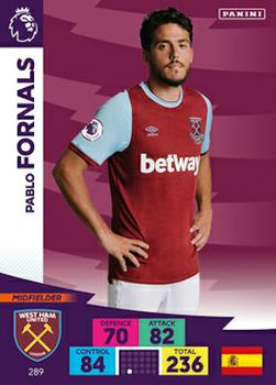 Pablo Fornals West Ham United 2020/21 Panini Adrenalyn XL #289