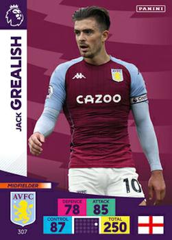 Jack Grealish Aston Villa 2020/21 Panini Adrenalyn XL #307