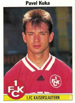 Pavel Kuka 1. FC Kaiserslautern samolepka Bundesliga Fussball 1995 #55