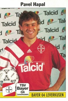 Pavel Hapal Bayer 04 Leverkusen samolepka Bundesliga Fussball 1995 #105