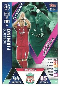 Roberto Firmino Liverpool 2018/19 Topps Match Attax CL Flashback #95