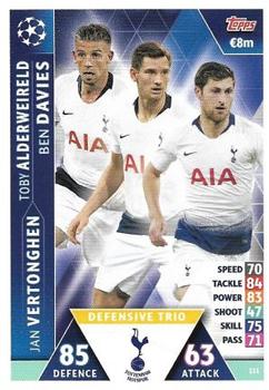 Jan Vertonghen / Toby Alderweireld / Ben Davies Tottenham Hotspur 2018/19 Topps Match Attax CL Trio #111