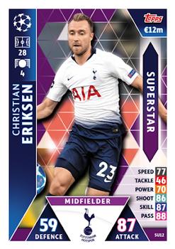 Christian Eriksen Tottenham Hotspur 2018/19 Topps Match Attax CL Superstar #SU12
