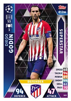 Diego Godin Atletico Madrid 2018/19 Topps Match Attax CL Superstar #SU3